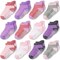 CozyWay Baby Girl Socks with Grippers - Non Slip Ankle Grip Socks For Girls Babies Infants - Comfy Soft Cotton - For Ages 1-11 Months - Multi Color Pink - 12 Pack